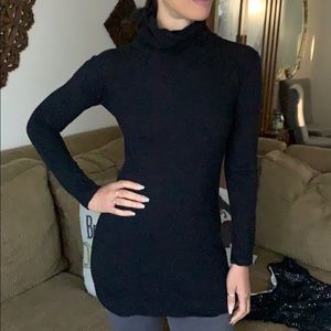 DVF Turtleneck Dress Tunic Black